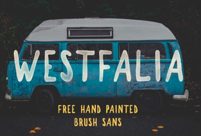 Westfalia Hand Painting Font View