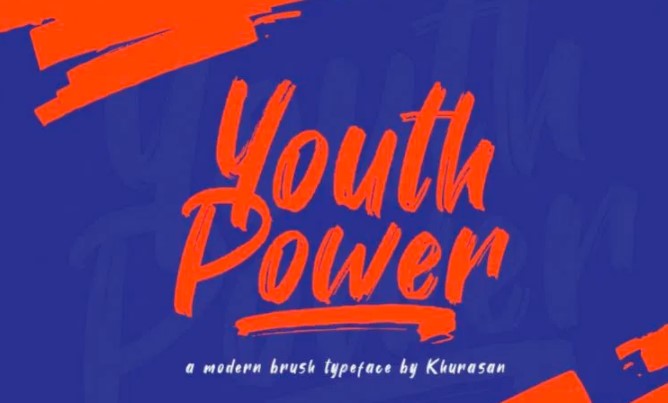 Youth Power Brush Font View