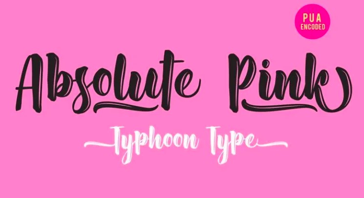 Absolute Pink Font View