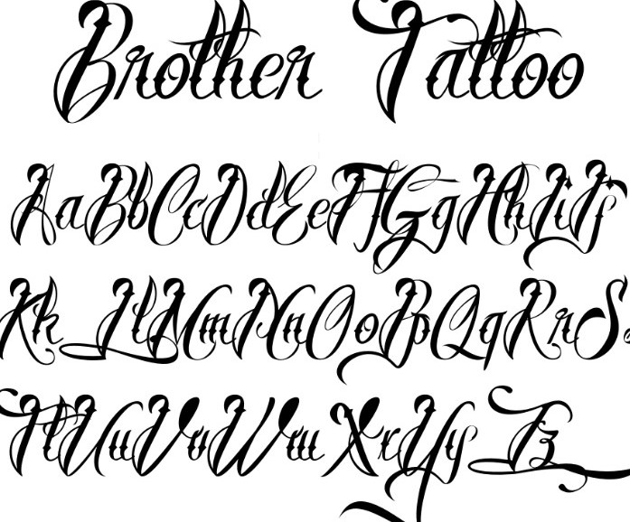 Brother Tattoo Font Free Download