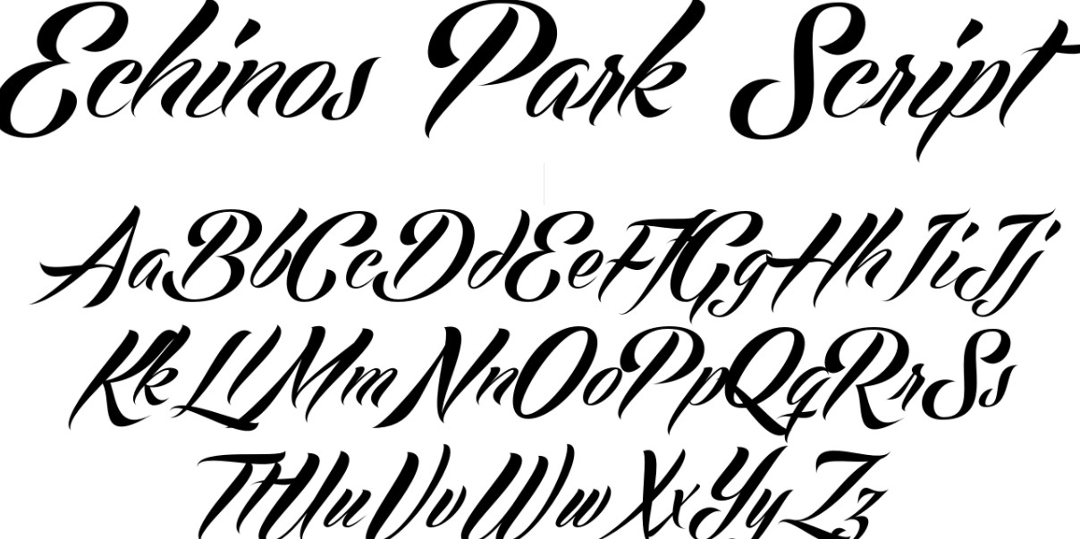 Echinos Park Script Font View