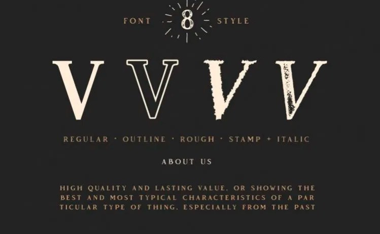 Vendeur Vintage Serif Font View