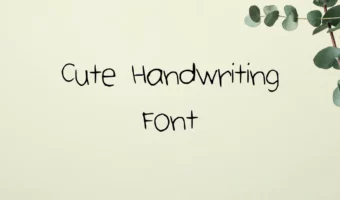 Cute Handwriting Font