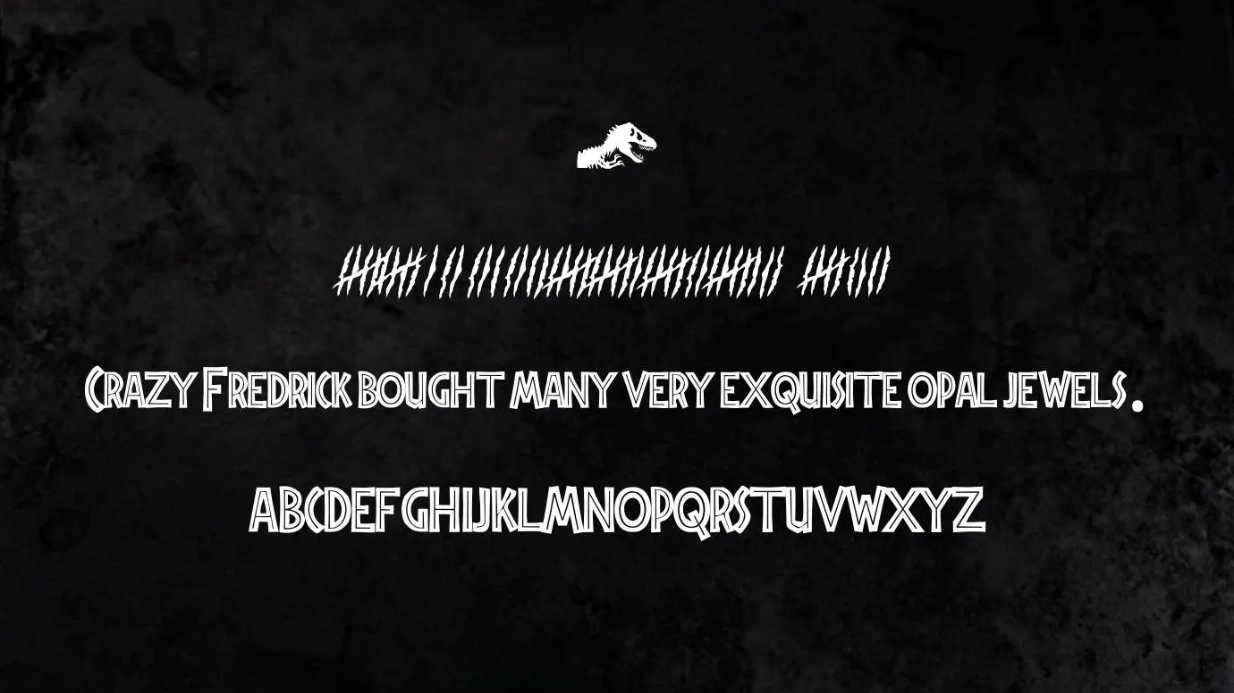 View of Jurassic Park Font