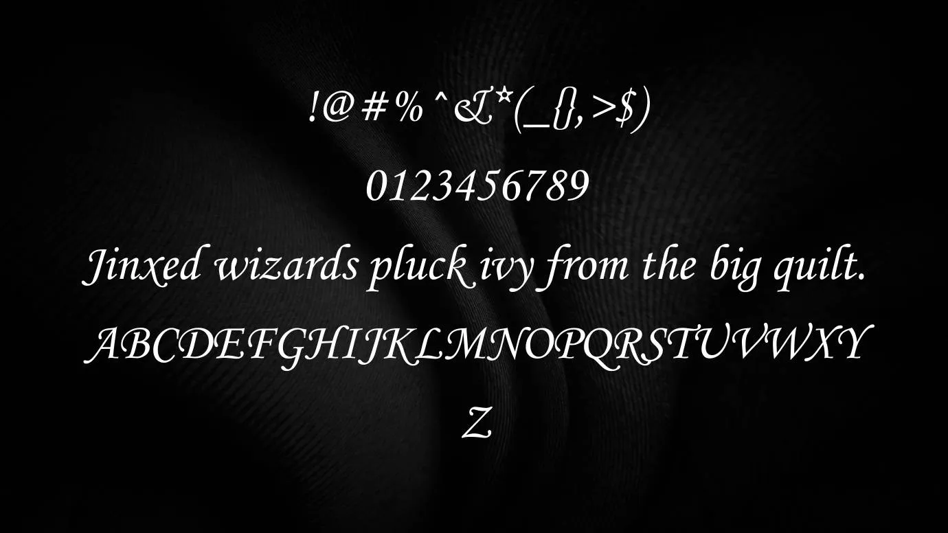 View of Monotype Corsiva font