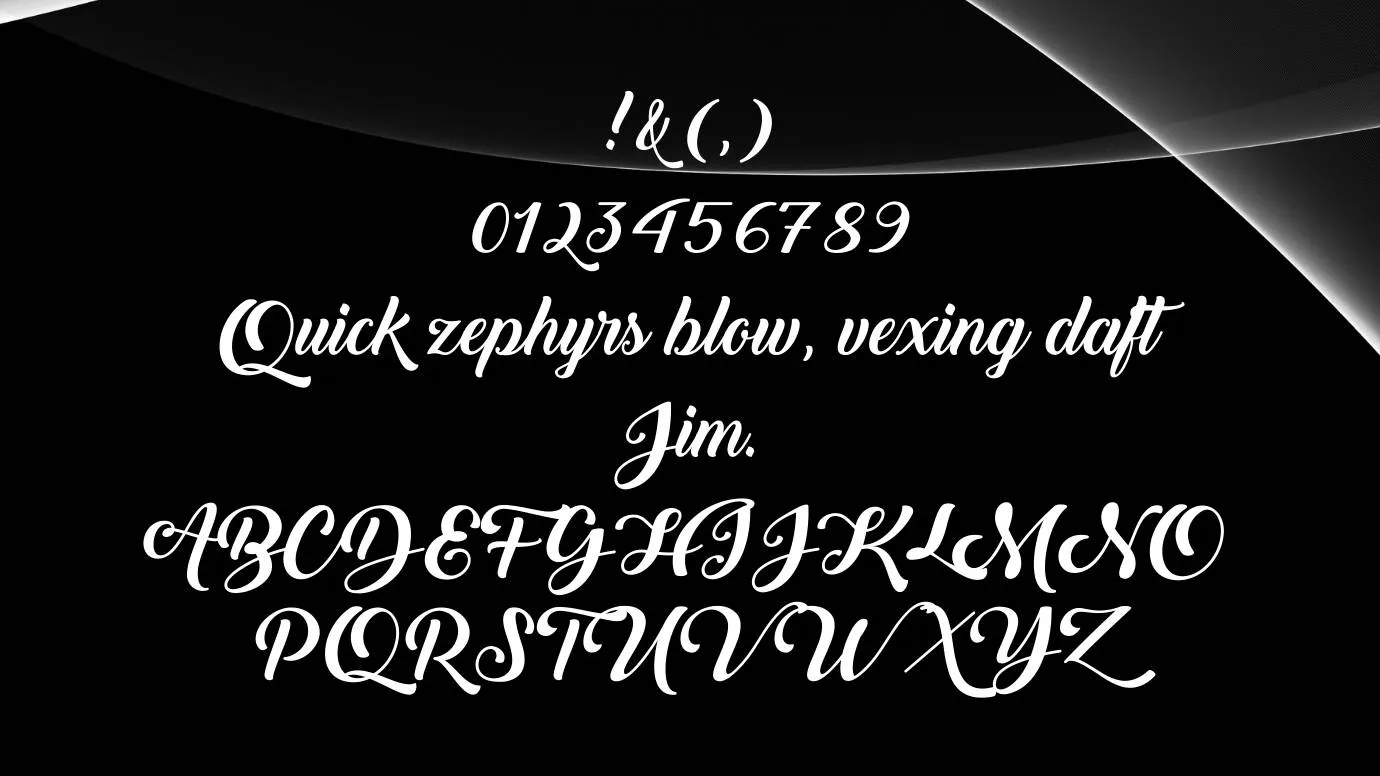 view of back to black font