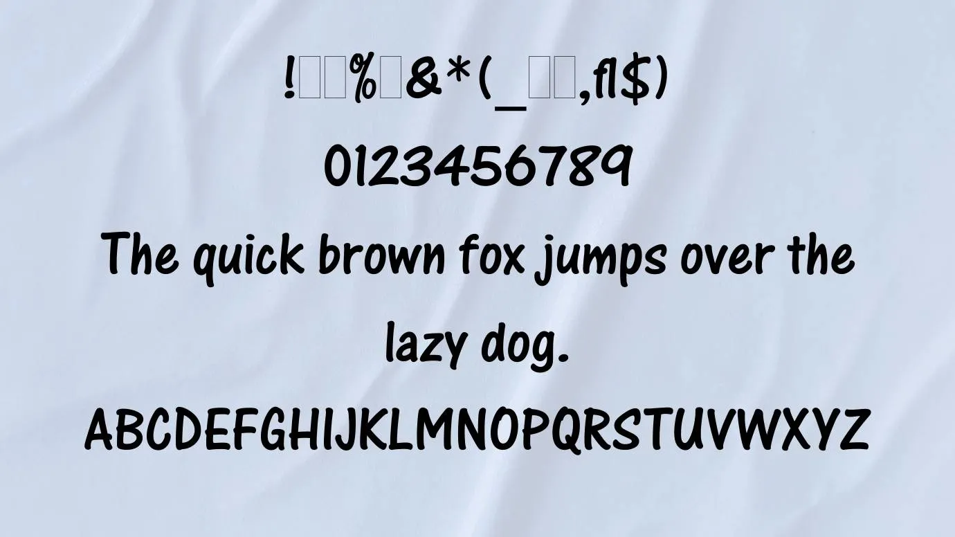 View of Curious George Font