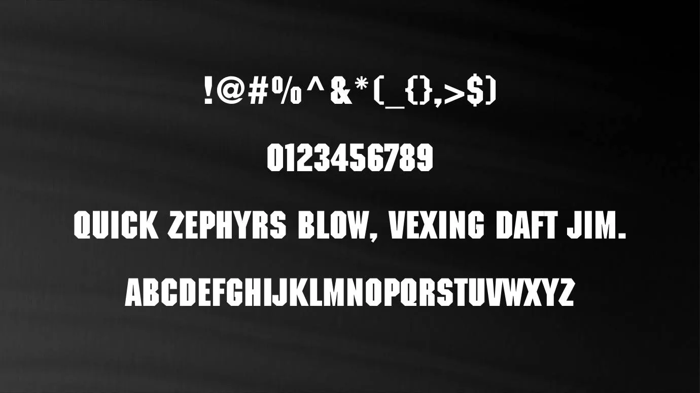 View of Space Invaders Font