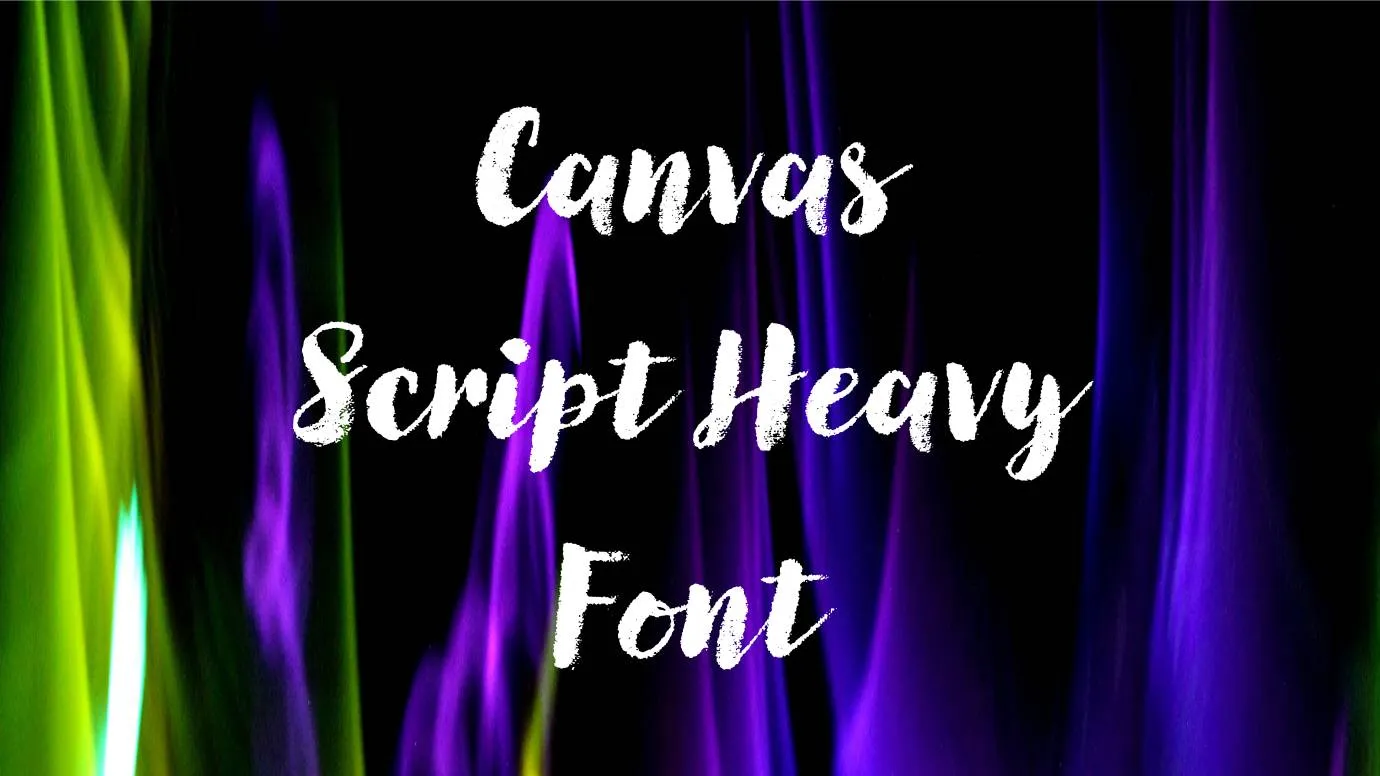 Canvas Script Heavy Font Free Download