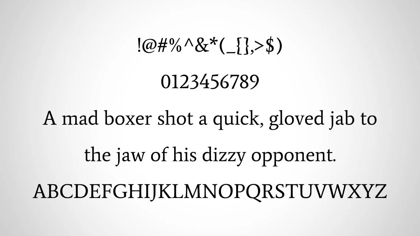 View of Average Font