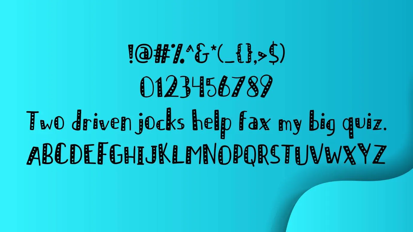 View of Funky Disco Font