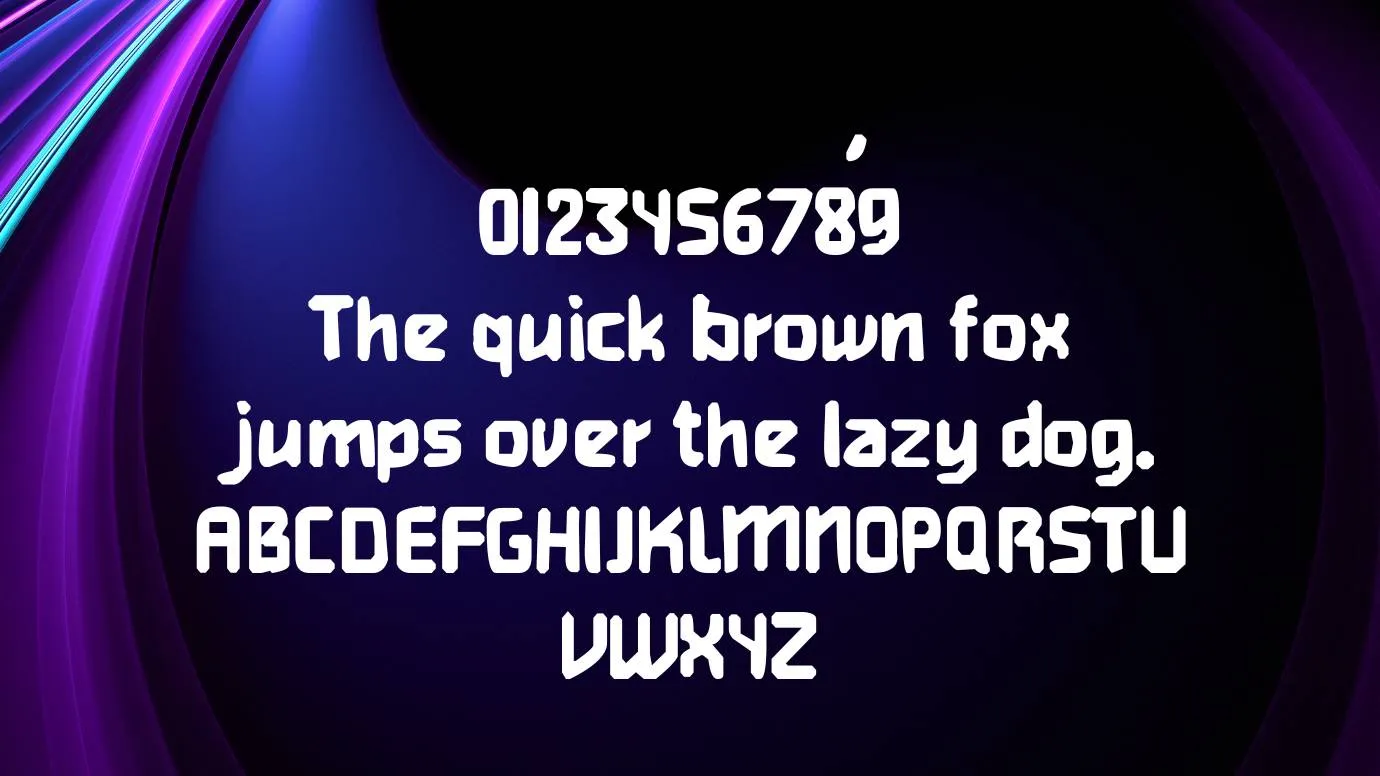 View of Heavy Weight Gamer Font