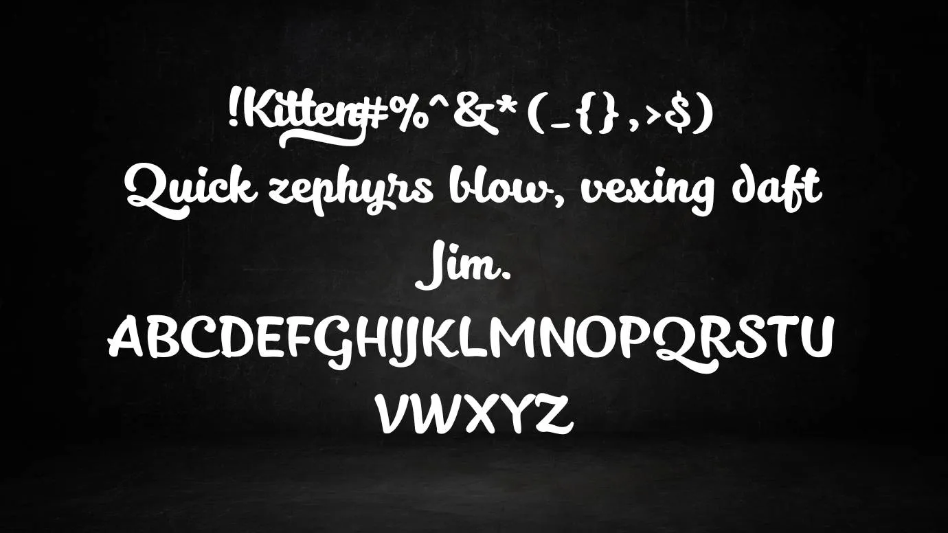 View of Kitten Font