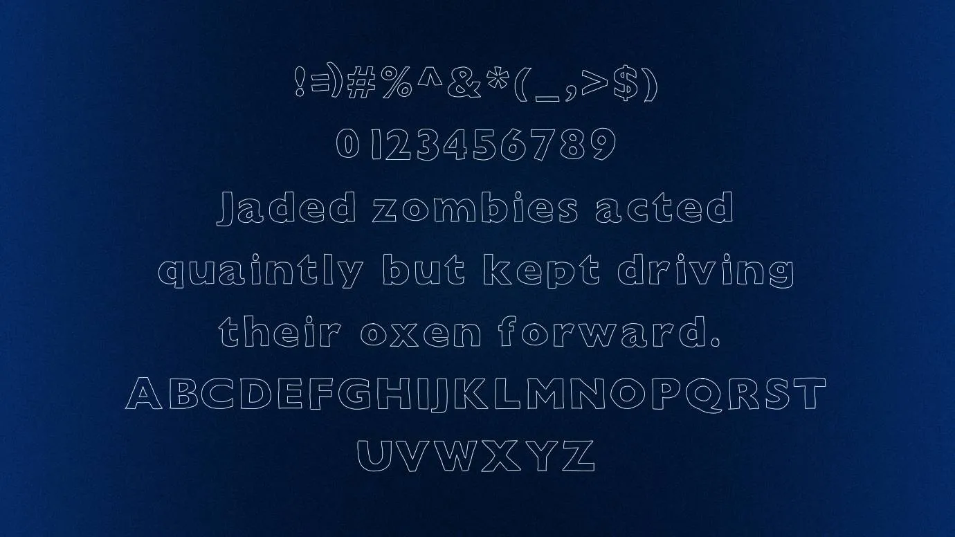View of Outline Font