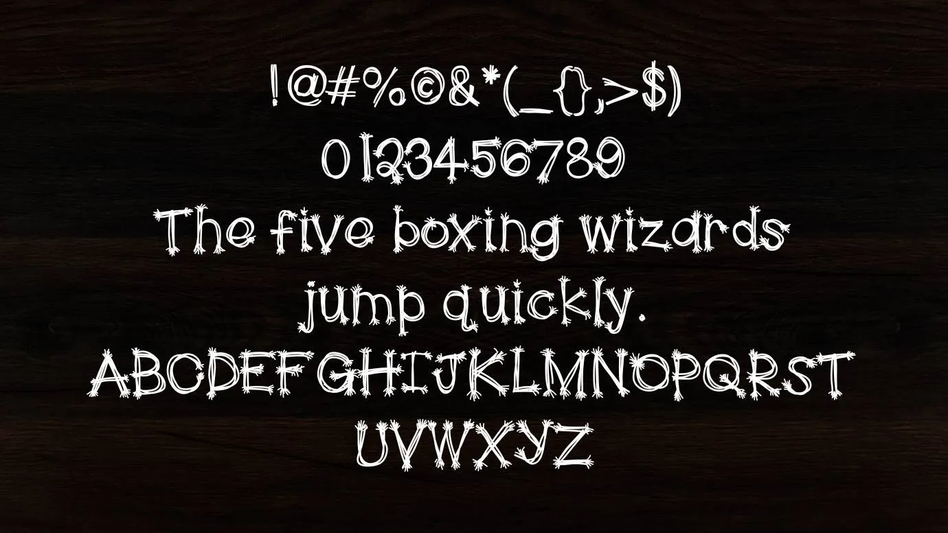 View of Scarecrow Font