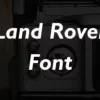 Land Rover Font