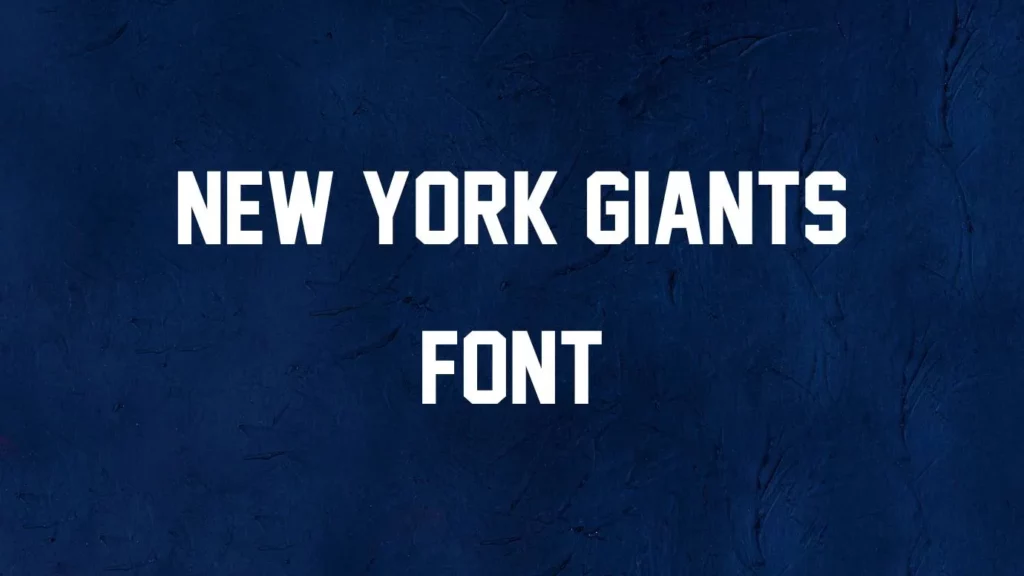 New York Giants Font