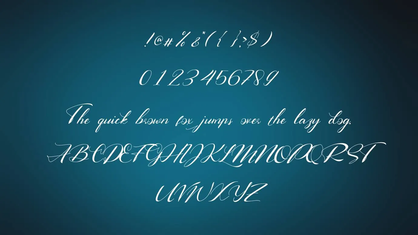 View of Right Signature Font