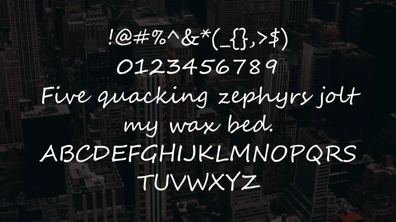 View of Segoe Script Font
