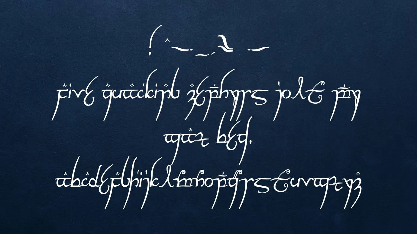View of Elvish Ring Font