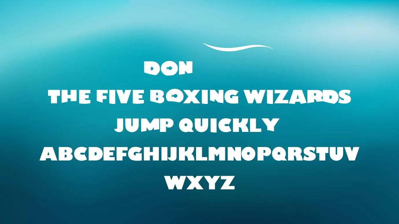 View of Finding Nemo Font