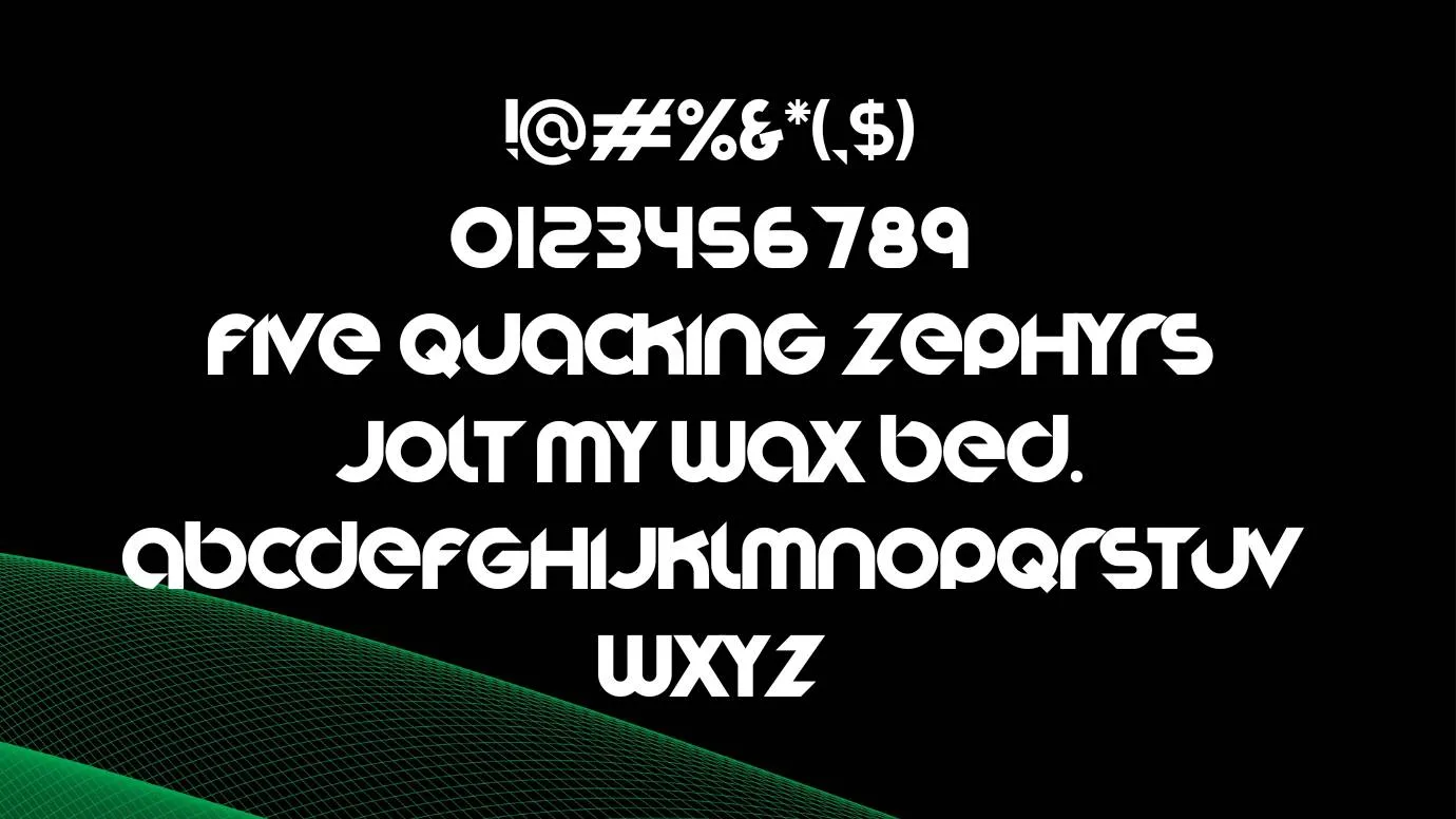View of Stereofunk Font