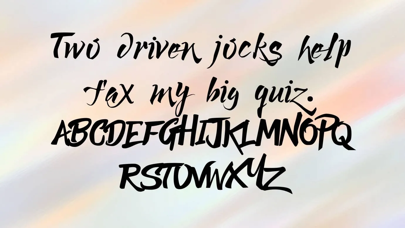 View of Lucky Dream Font