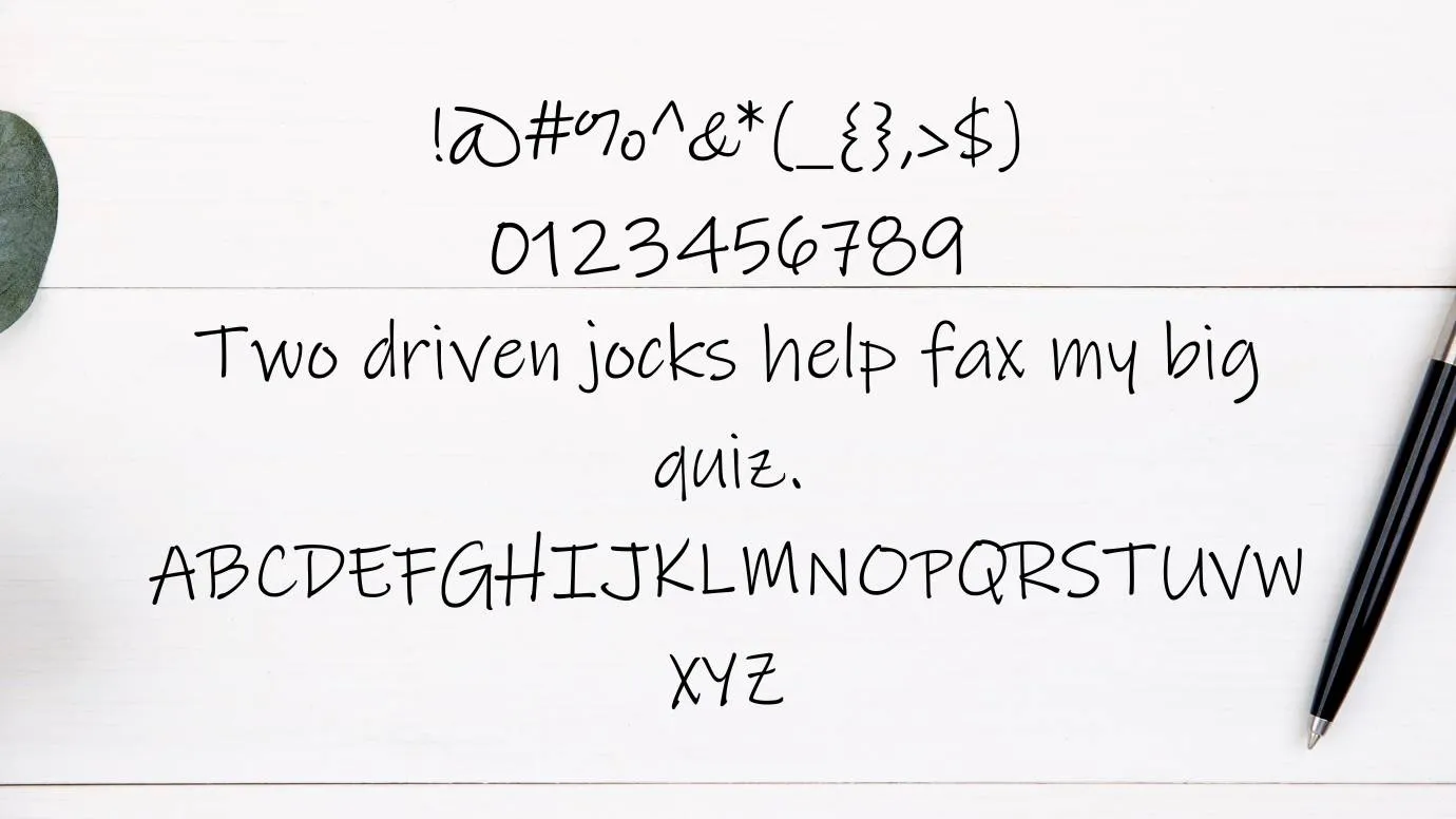 View of Ink Free Font