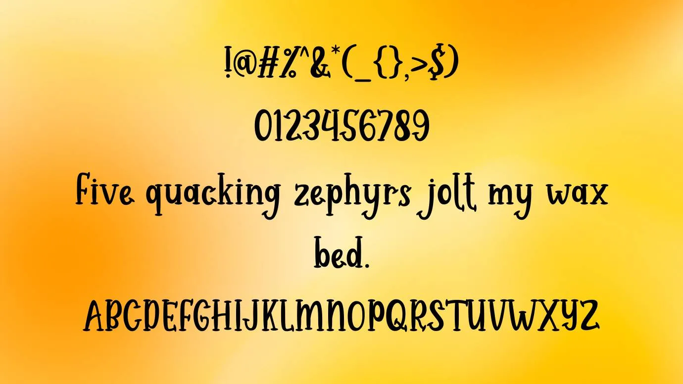 View of Habede Extra doodles Font
