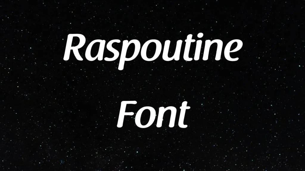 Raspoutine Font
