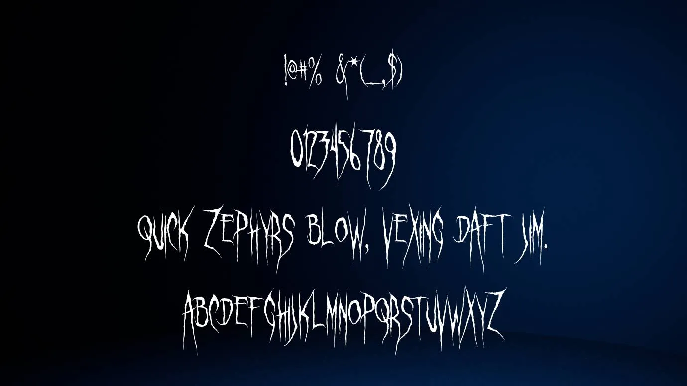 View of Ghastly Panic Font