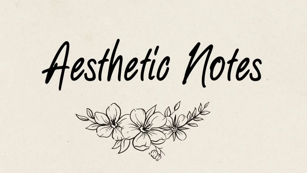 Aesthetic Notes Font