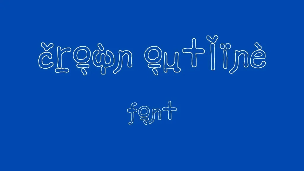 Crown Outline Font