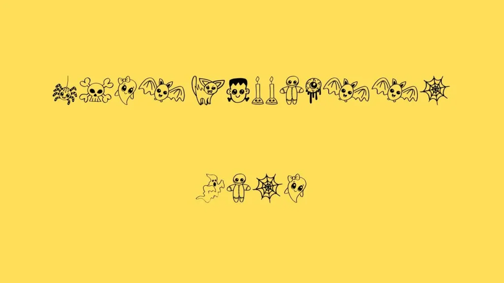 Cute Halloween Drawings Font