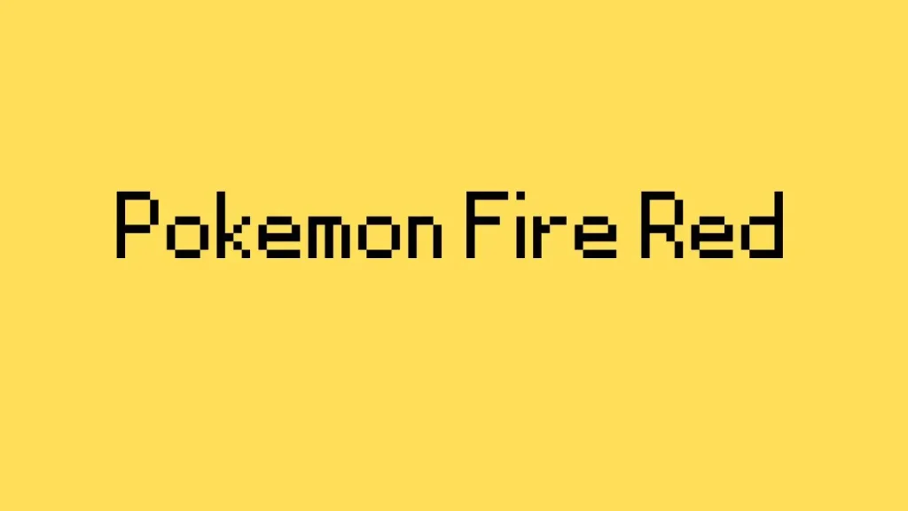 Pokeman Fire Red Font