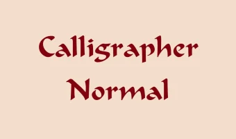 Calligrapher Normal Font