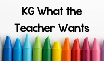 KG What the Teacher Wants Font