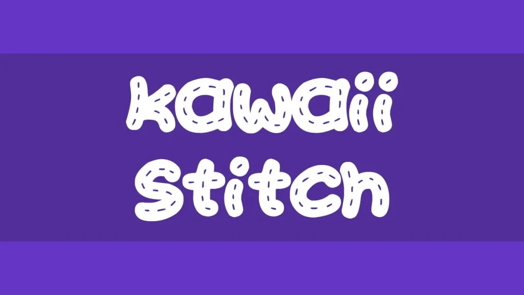 Kawaii Stitch Font