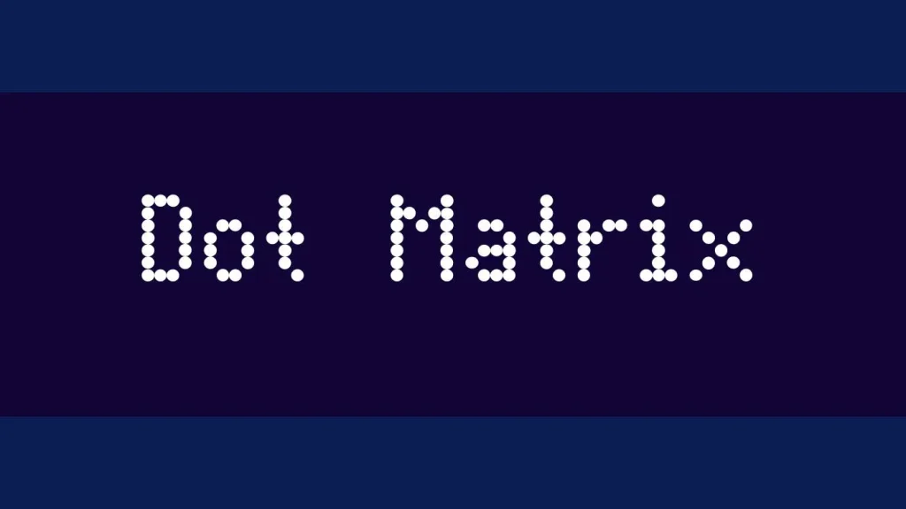 Dot Matrix Font